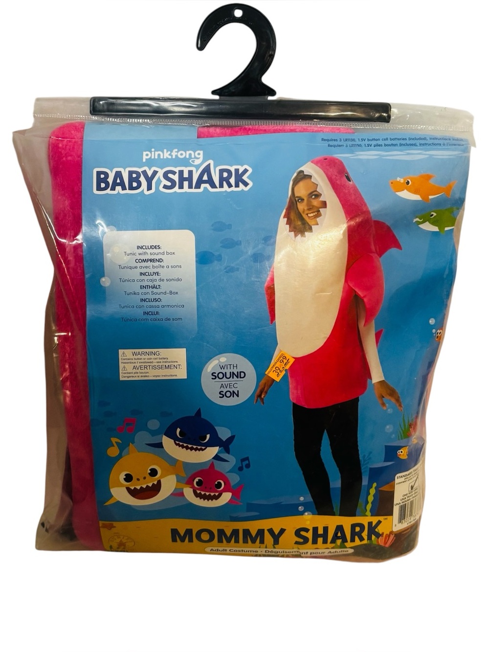 Pinkfong Baby Shark Mommy Shark Costume with Sound Official Licensed New in Bag